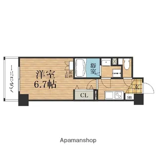 大阪府大阪市中央区南船場2丁目【マンション】の間取り