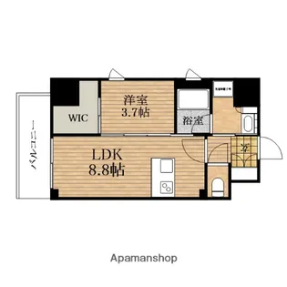 大阪府大阪市中央区徳井町1丁目【マンション】の間取り