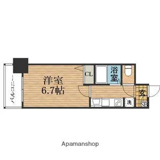 大阪府大阪市中央区南久宝寺町1丁目【マンション】の間取り