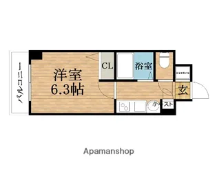 大阪府大阪市中央区南久宝寺町1丁目【マンション】の間取り