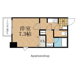 大阪府大阪市中央区常盤町1丁目【マンション】の間取り