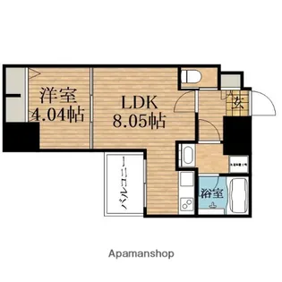 大阪府大阪市中央区材木町【マンション】の間取り