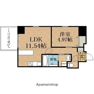 大阪府大阪市中央区材木町【マンション】の間取り