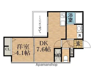 大阪府大阪市中央区材木町【マンション】の間取り