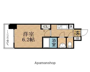 大阪府大阪市中央区道修町1丁目【マンション】の間取り