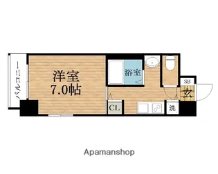 大阪府大阪市中央区法円坂1丁目【マンション】の間取り