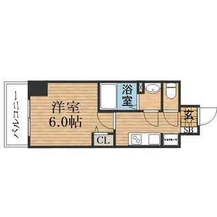 大阪府大阪市中央区釣鐘町2丁目【マンション】の間取り