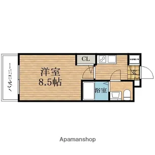 大阪府大阪市中央区島之内2丁目【マンション】の間取り