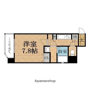 大阪府大阪市中央区釣鐘町2丁目【マンション】の間取り