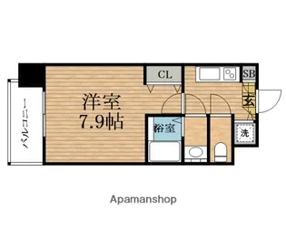 大阪府大阪市中央区谷町7丁目【マンション】の間取り