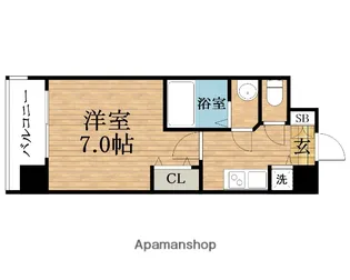 大阪府大阪市中央区農人橋2丁目【マンション】の間取り
