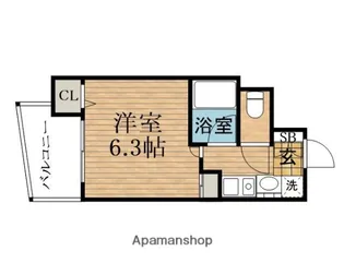 大阪府大阪市中央区内淡路町3丁目【マンション】の間取り