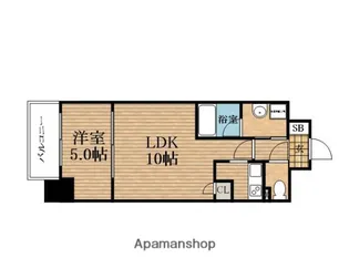 大阪府大阪市中央区備後町1丁目【マンション】の間取り