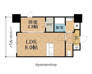 大阪府大阪市中央区瓦屋町2丁目【マンション】の間取り