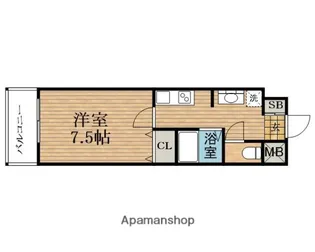 大阪府大阪市中央区島之内2丁目【マンション】の間取り