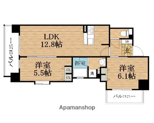 大阪府大阪市中央区西心斎橋2丁目【マンション】の間取り
