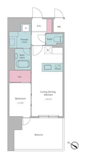 J.GRAN COURT京町堀【3階】の間取り