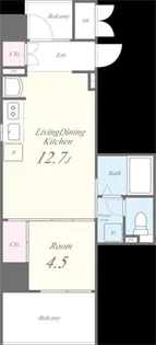 ブリリアントコートクラージュ【8階】の間取り