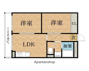 大阪府大阪市中央区高津1丁目【マンション】の間取り