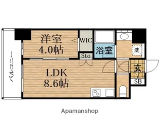大阪府大阪市中央区谷町1丁目【マンション】の間取り