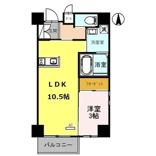 メゾンキコー今里【6階】の間取り