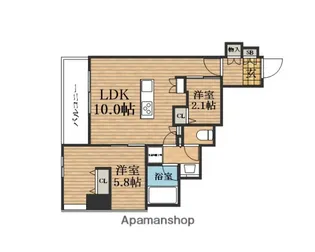 大阪府大阪市中央区大手前1丁目【マンション】の間取り