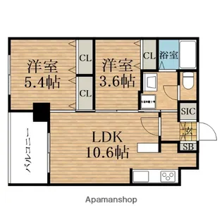 大阪府大阪市東成区大今里1丁目【マンション】の間取り