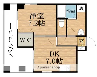 大阪府大阪市中央区島之内2丁目【マンション】の間取り