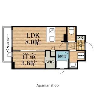 大阪府大阪市東成区大今里南6丁目【マンション】の間取り