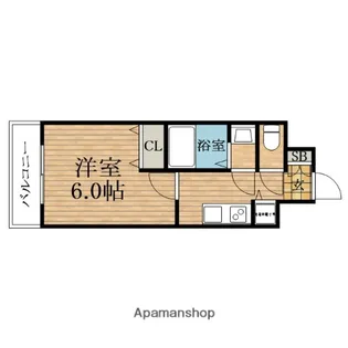 大阪府大阪市東成区大今里南6丁目【マンション】の間取り