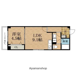 大阪府大阪市城東区中浜3丁目【マンション】の間取り