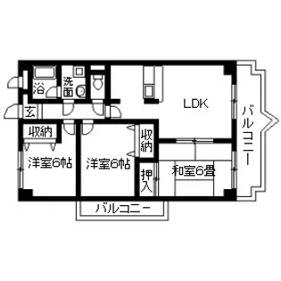 メゾンプランシェール【3階】の間取り