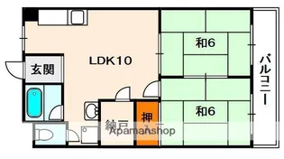 家具町ハイツ【4階】の間取り