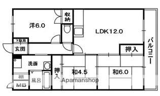 ベレール交北【3階】の間取り