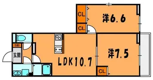 フォレストメゾン打越【1階】の間取り
