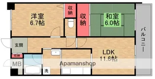 インペリアルコート星田【2階】の間取り