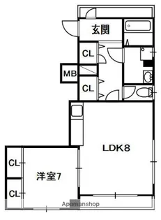 イーストン楠葉【5階】の間取り
