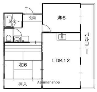 山田池住宅12号棟【5階】の間取り
