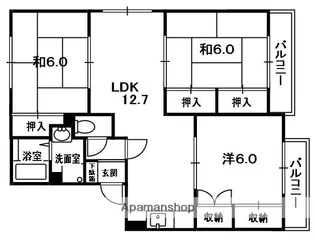 トリヴァンベール星田【2階】の間取り