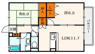 大阪府枚方市藤田町【アパート】の間取り
