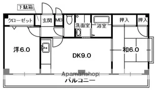 富尾マンション私部【3階】の間取り