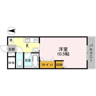 べレール岡山手【1階】の間取り