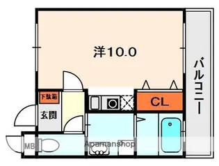 1Rの間取り画像