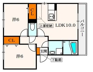 グラシアス【2階】の間取り