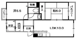 ダブルツリー1番館【3階】の間取り