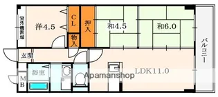 枚方パークハイツ【4階】の間取り
