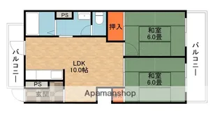 東ハイム【4階】の間取り