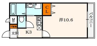 アンプルール モンターニュⅡ【1階】の間取り