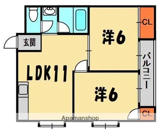 ウエストワンⅢ【4階】の間取り