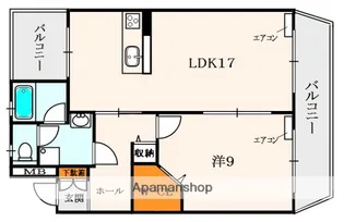 GRAND岡山手【3階】の間取り